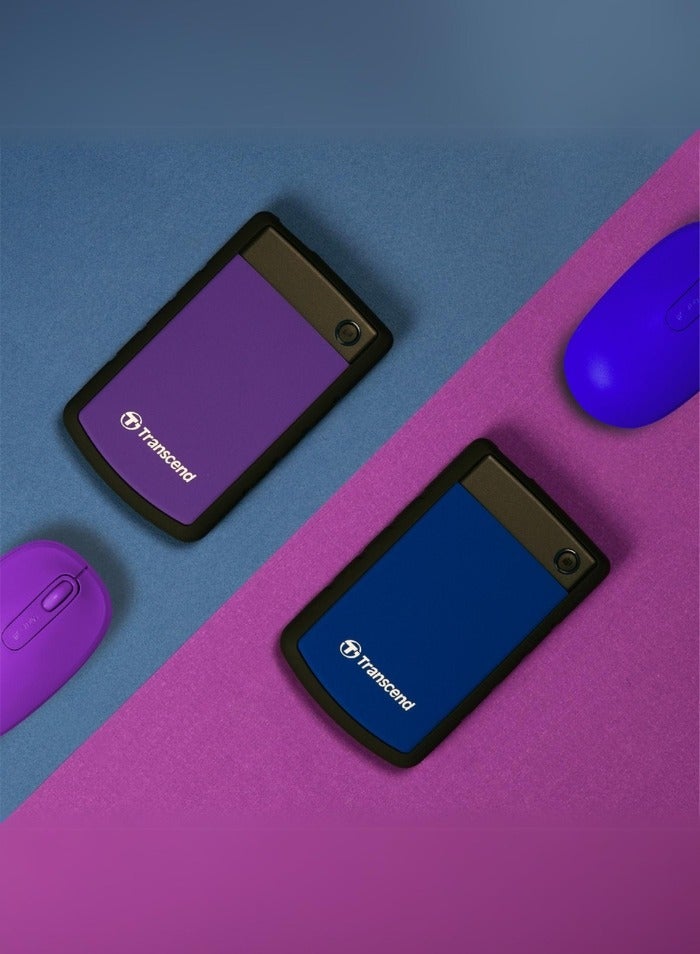 Transcend 4TB Rugged External Hard Drive USB 3.1 Gen 1 StoreJet 25H3B | TS4TSJ25H3B | Blue 4 TB  - Image 5