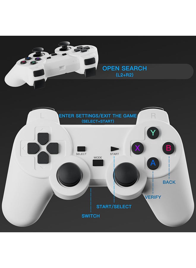 وونكت - Smart Mini Projector With 2 Game Consoles, 4K 1080P Support Portable Projector 150 ANSI 2.4/5G WiFi, Android 12.0, Outdoor Home Video Projector HY300 White - Image 1