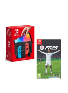 Nintendo Nintendo Switch (OLED Model) Red & Blue - International Version with EA SPORTS FC 25 Switch  - Image 1