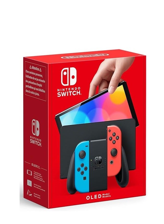 Nintendo - Nintendo Switch (OLED Model) Red & Blue - International Version with EA SPORTS FC 25 Switch - Image 1