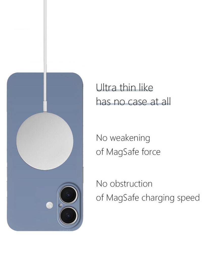 MARGOUN ( for iPhone 16 Plus ) Case Cover Air Skin Series Back Cover Sturdy Durable Thin Case Drop Protection Cover Clear Blue - Image 5