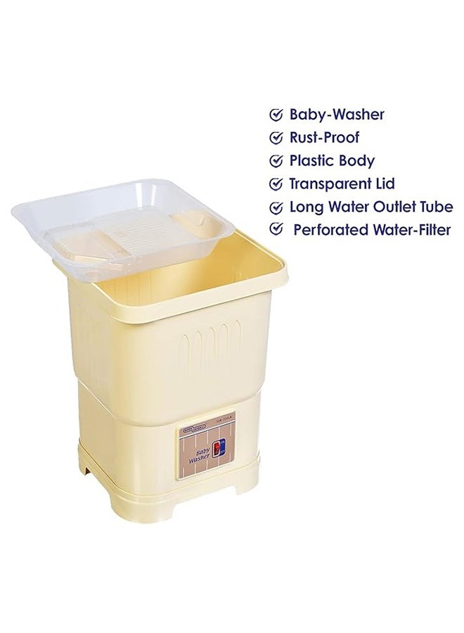 سوبر جنرال 1kg Top Load Washing Machine Portable Baby Washer SGW220LM Yellow  - Image 1