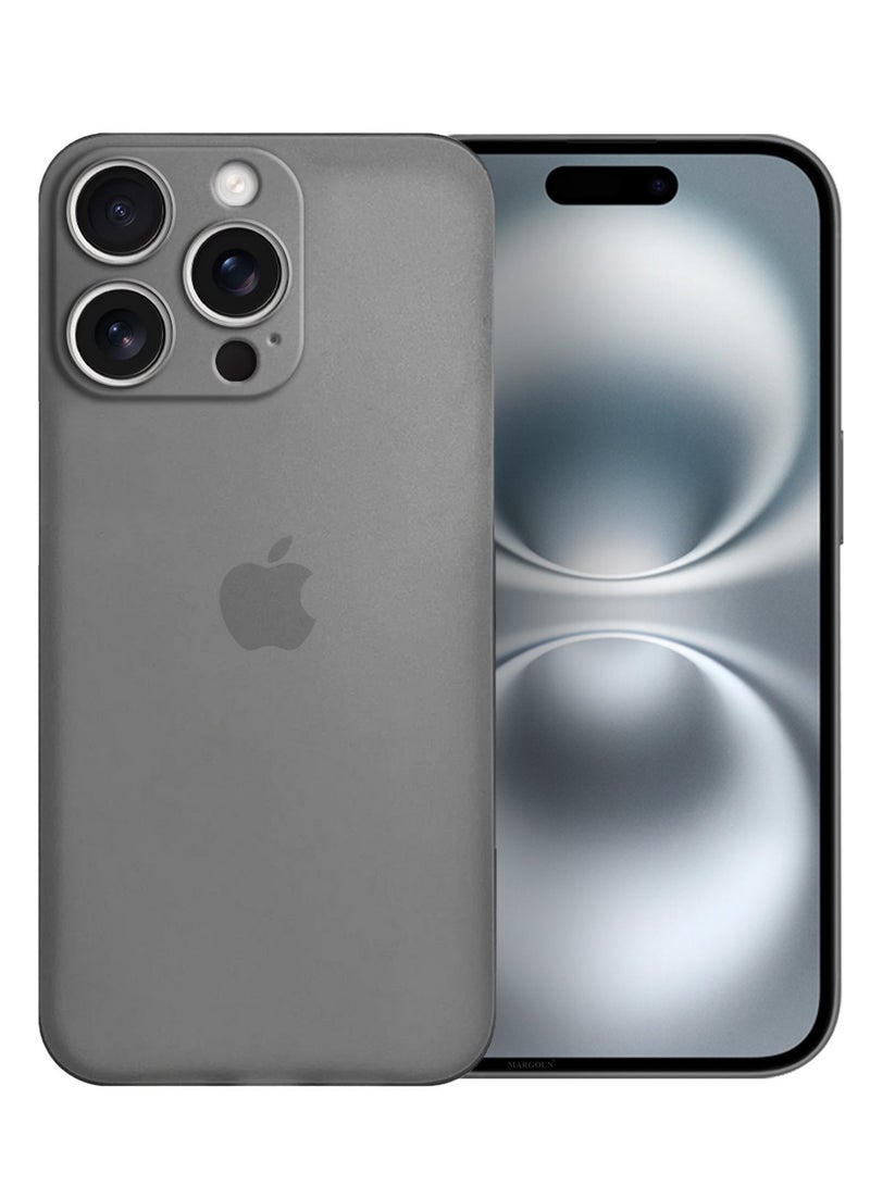 MARGOUN ( for iPhone 16 Pro Max ) 3 Pack,1 Case Cover and 2 Screen Protectors Air Skin Series Back Cover Sturdy Durable Thin Case Drop Protection Cover Clear Dark Grey - Image 2