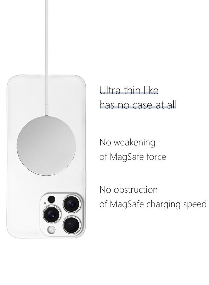 MARGOUN ( for iPhone 16 Pro Max ) Case Cover Air Skin Series Back Cover Sturdy Durable Thin Case Drop Protection Cover Clear White - Image 4