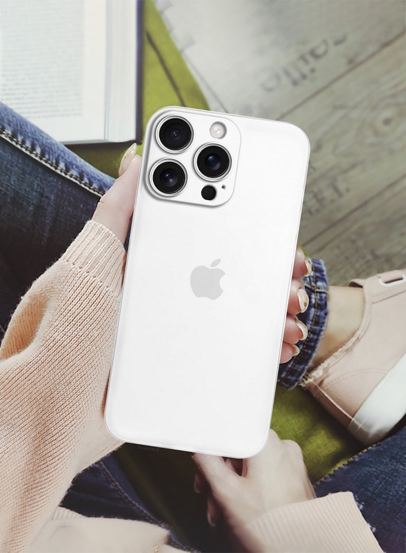 MARGOUN ( for iPhone 16 Pro Max ) Case Cover Air Skin Series Back Cover Sturdy Durable Thin Case Drop Protection Cover Clear White - Image 5