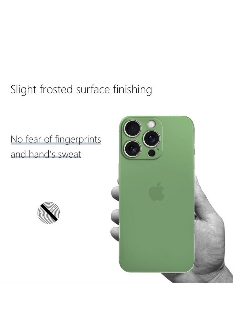 MARGOUN ( for iPhone 16 Pro Max ) Case Cover Air Skin Series Back Cover Sturdy Durable Thin Case Drop Protection Cover Clear Green - Image 3