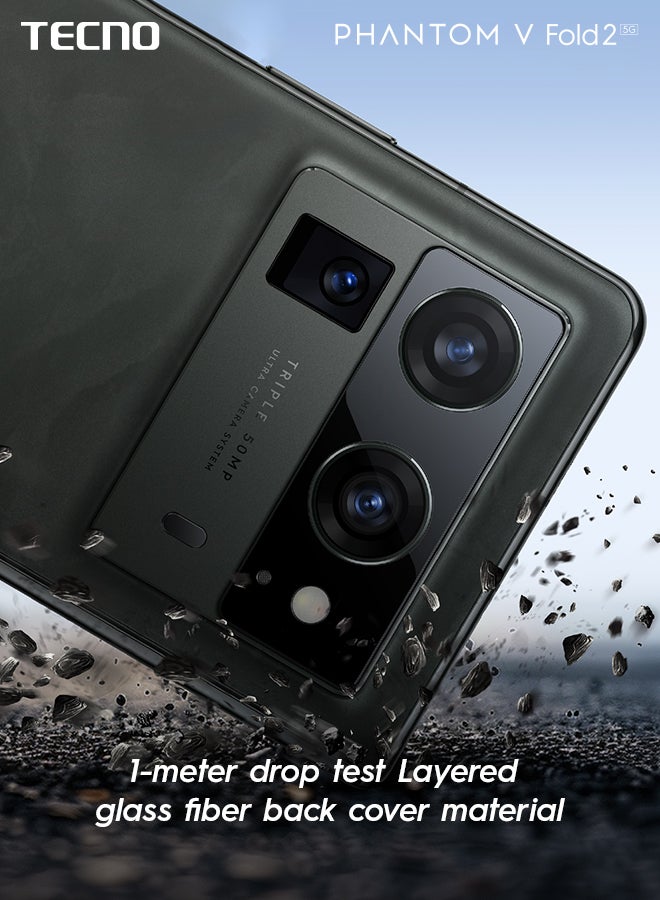 TECNO - Phantom V Fold2 Dual SIM Karst Green 12GB RAM 512GB 5G - Middle East Version - Image 1