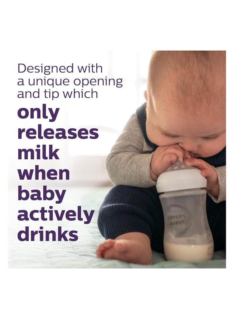 زجاجة رضاعة طبيعية مع استجابة طبيعية، مجموعة هدايا للأطفال باللون الأزرق الفاتح - Image 5