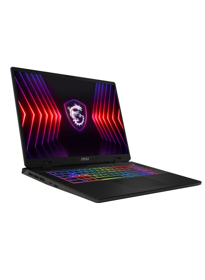 MSI Sword 17 HX B14VGKG Laptop With 17-Inch Display, Core i7-14650HX Processor/16GB RAM/1TB SSD/8GB Nvidia Geforce RTX 4070 Graphics Card/Windows 11 Home English/Arabic Cosmos Gray  - Image 2