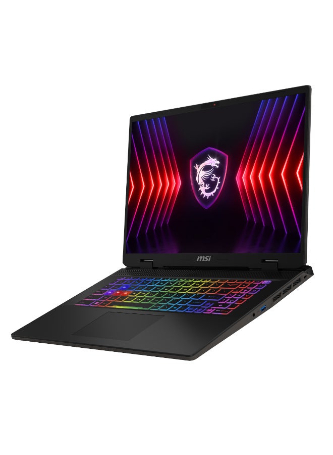 Sword 17 HX B14VGKG Laptop With 17-Inch Display, Core i7-14650HX Processor/16GB RAM/1TB SSD/8GB Nvidia Geforce RTX 4070 Graphics Card/Windows 11 Home English/Arabic Cosmos Gray