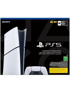سوني PlayStation 5 Slim Digital Console (KSA Version) With Extra Dualsense Wireless Controller - White  - Image 2