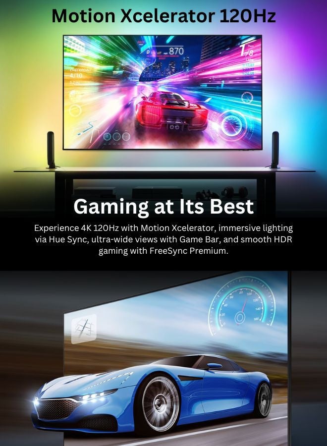 Samsung - 55-Inch QLED 4K Q70D Tizen OS Smart TV with 4K AI Upscaling, Quantum Dot, AirSlim Design With 3.5L Air Fryer 1500W, 80-200°C Cooking Range, Rapid Air Convection 55Q70D+AIR-FRYER Grey - Image 1