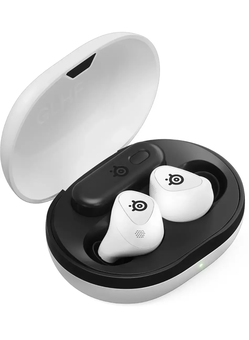 steelseries - Arctis GameBuds True Wireless Noise Cancelling Gaming Earbuds for PS5, PS4, PC, Switch - White - Image 1