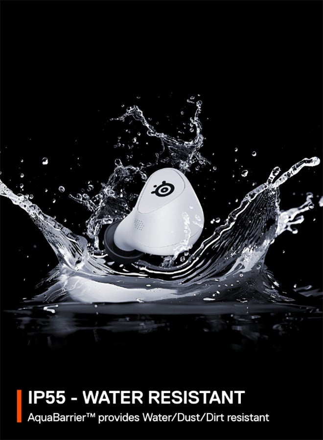 steelseries - Arctis GameBuds True Wireless Noise Cancelling Gaming Earbuds for PS5, PS4, PC, Switch - White - Image 1
