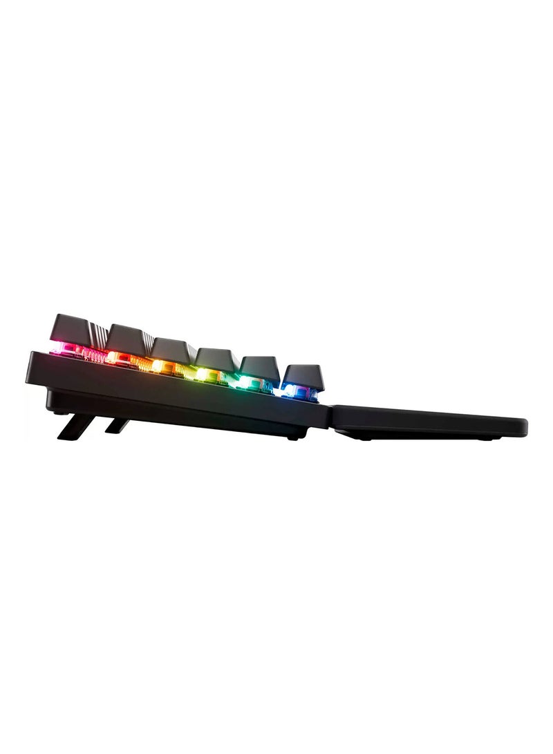 ستيل سيريز - Apex Pro TKL Gen 3 Wireless Mechanical Gaming Keyboard, OmniPoint 3.0 Adjustable HyperMagnetic Switches, 0.7ms Response Time, Double-Shot PBT Keycaps, 37.5 hrs Battery Life (Wireless), 5 Custom Profiles, Per-Key RGB Lighting, OLED Smart Display, US English Layout, Wireless & Bluetooth Connectivity, Black | 64871 - Image 1
