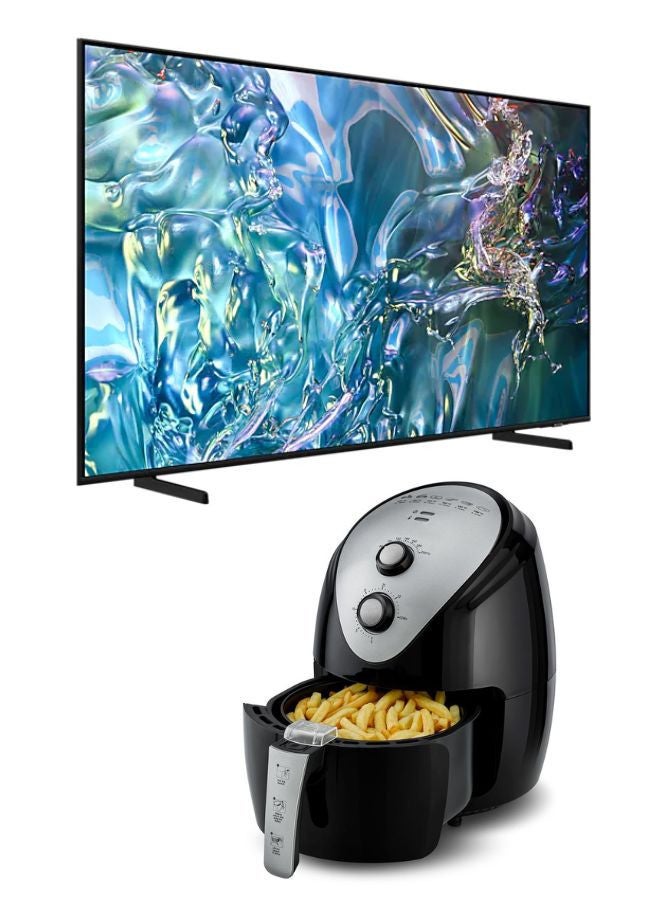 Samsung 85-Inch QLED 4K Q60D Tizen OS Smart TV with Quantum Dot, HDR10+, 4K Upscaling, AirSlim Design With 3.5L Air Fryer 1500W, 80-200°C Cooking Range, Rapid Air Convection 85Q60D+AIR-FRYER Black - Image 2