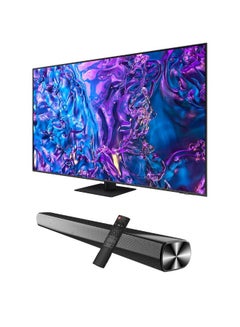 Samsung 75-Inch QLED 4K Q70D Tizen OS Smart TV with 4K AI Upscaling, Quantum Dot, AirSlim Design With 2.0 Channel Soundbar 30W, HDMI ARC, Bluetooth, USB, MP3, FM Station 75Q70D+SOUNDBAR Grey  - Image 2