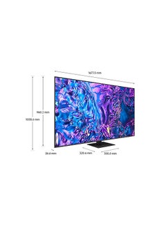 Samsung 75-Inch QLED 4K Q70D Tizen OS Smart TV with 4K AI Upscaling, Quantum Dot, AirSlim Design With 2.0 Channel Soundbar 30W, HDMI ARC, Bluetooth, USB, MP3, FM Station 75Q70D+SOUNDBAR Grey  - Image 3
