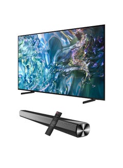 Samsung 85-Inch QLED 4K Q60D Tizen OS Smart TV with HDR10+, 4K Upscaling, AirSlim Design With 2.0 Channel Soundbar 30W, HDMI ARC, Bluetooth, USB, MP3, FM Station 85Q60D+SOUNDBAR Black  - Image 2