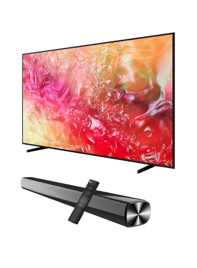 Samsung 85-Inch Crystal UHD DU7000 4K Tizen OS Smart TV with HDR 10+, PurColor, Knox Security With 2.0 Channel Soundbar 30W, HDMI ARC, Bluetooth, USB, MP3, FM Station 85DU7000+SOUNDBAR Black 85DU7000+SOUNDBAR Black - Image 2