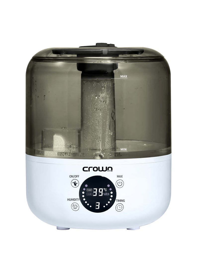 كراون لاين صورة المنتج جهاز ترطيب الهواء الذكي من كراونلاين بسعة 3 لتر، فوهتين رذاذ مزدوجتين، 3 سرعات قابلة للتعديل، وتوافق مع الزيوت العطرية لرائحة ممتعة مع جهاز تحكم عن بعد - Image 1