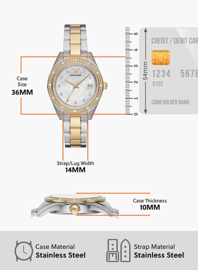 امبوريو ارماني - Women's Analog Stainless Steel Wrist Watch AR11520 - 36 Mm - Image 1