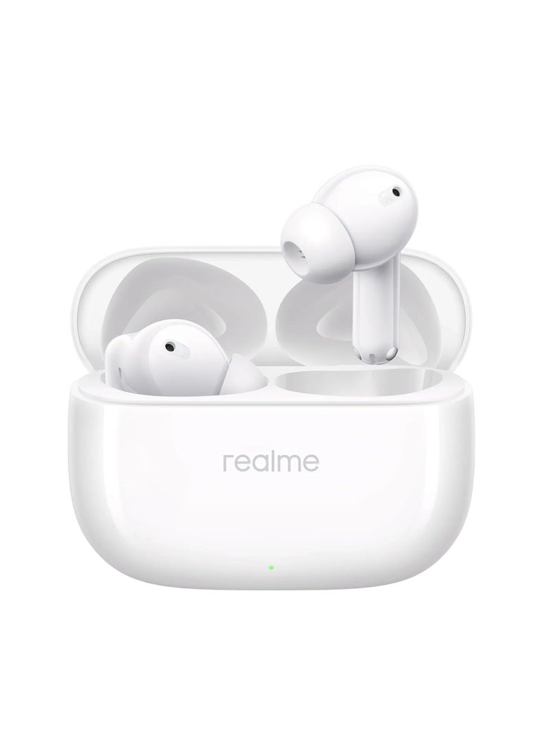 realme - Buds T310 Truly Wireless in-Ear Earbuds with 46dB Hybrid ANC, 12.4mm Dynamic Bass Driver, Upto 40Hrs Battery and Fast Charging Agile White - Image 1