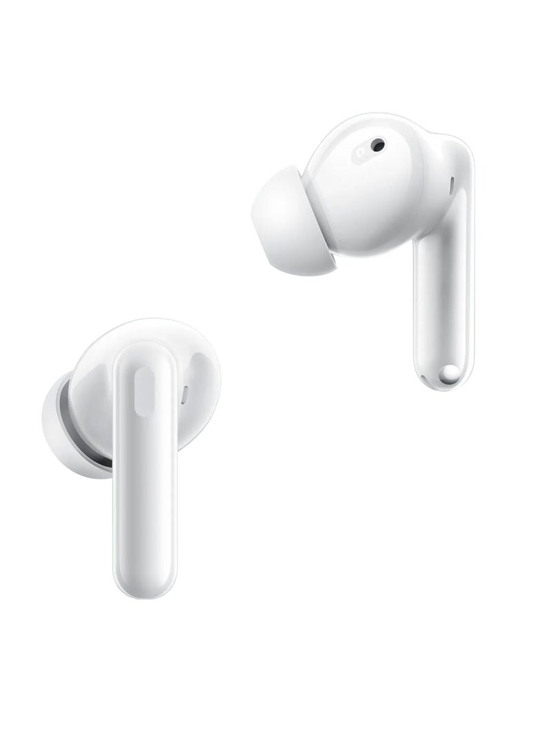 realme - Buds T310 Truly Wireless in-Ear Earbuds with 46dB Hybrid ANC, 12.4mm Dynamic Bass Driver, Upto 40Hrs Battery and Fast Charging Agile White - Image 1