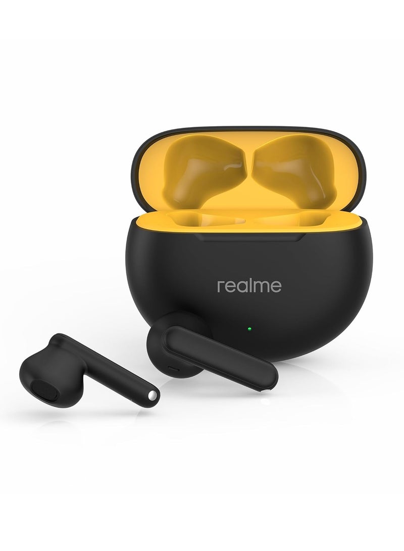 realme Buds T01 Truly Wireless Earbuds, AI ENC for Calls, 13mm Dynamic Bass Driver, 28Hrs Battery Bluetooth V5.4, Google Fast Pair Black - Image 3