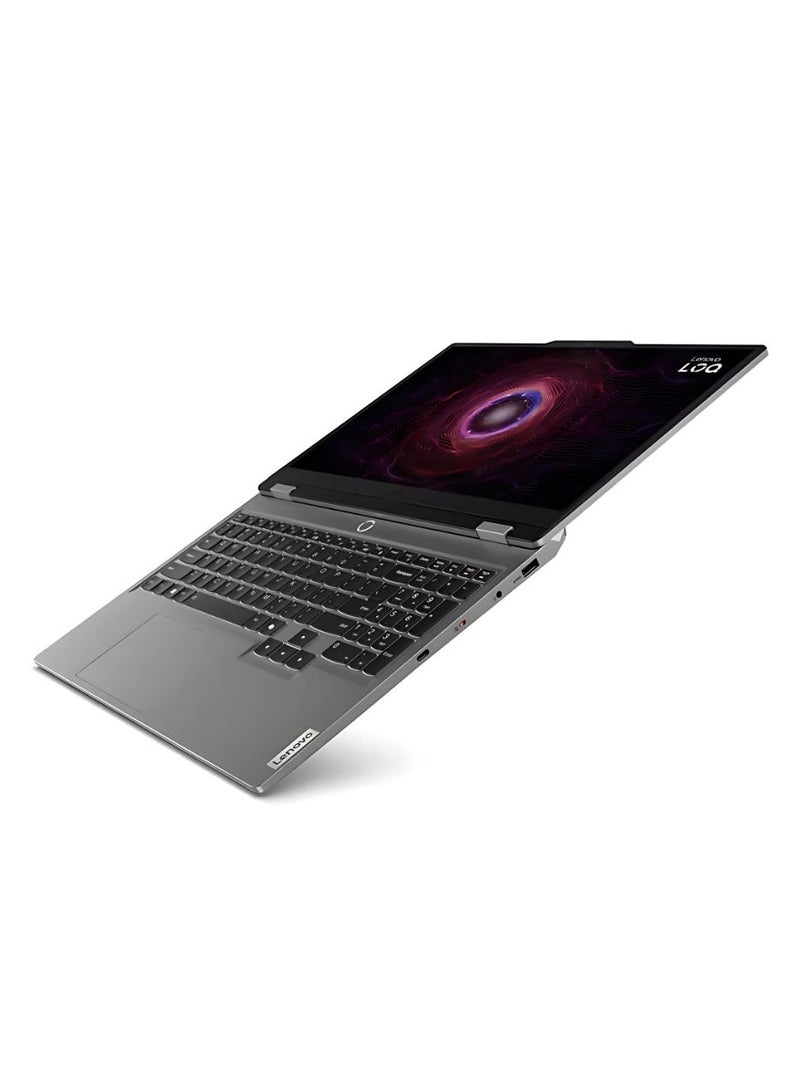 Lenovo - LOQ Gaming 15ARP9 with 15.6" FHD 144HZ Display/ AMD Ryzen 7 7435HS/ 16GB RAM/ 512GB SSD/ Nvidia RTX 4050 (6GB Graphics)/ Windows 11 Home/ White Backlit Keyboard English Luna Grey - Image 1