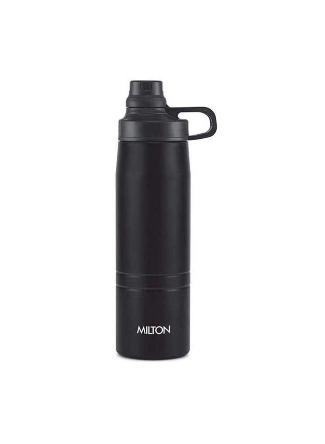 Milton 625ml Vacuum Insulated Water Bottle, Keeps Drinks Hot and Cold, 18/8 Stainless Steel, Double-Walled Thermos Flask, Easy to Carry for Sports, Gym, Office, Sprint Black  - Image 1