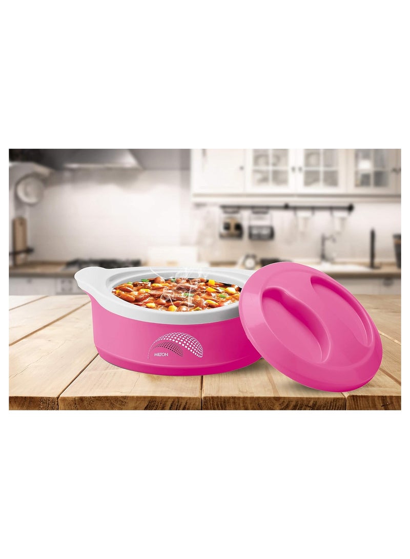 Milton 3-Piece Casserole Set (450ml, 850ml, 1.24L) Double-Walled Hotpot with PU Insulation & Stainless Steel Inner, Keeps Food Hot/Cold for Hours, Perfect for Serving Roti - Marvel Jr Pink 3-Piece Set - Image 5