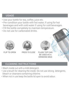 Milton 1000ml Thermosteel Flask with Jacket, Keeps Drinks Hot and Cold for 24 Hours, 18/8 Stainless Steel, Double-Walled Vacuum Insulated Water Bottle with Inner Copper Coating - Glassy Pink  - Image 5