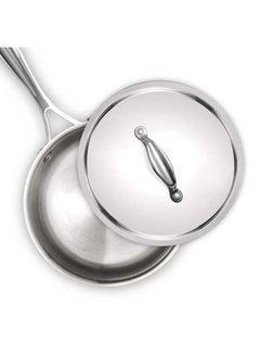Milton 16 cm, 1.4 Litre Triply Stainless Steel Sauce Pan with Lid, Dishwasher Safe, Even Heat Distribution, Induction & Flame Safe, Sturdy Handles Silver 16 cm / 1.4 Litre  - Image 3