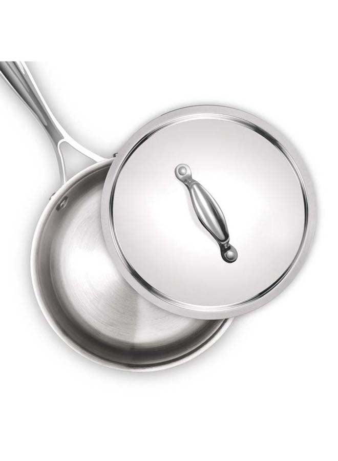 ميلتون 16 cm, 1.4 Litre Triply Stainless Steel Sauce Pan with Lid, Dishwasher Safe, Even Heat Distribution, Induction & Flame Safe, Sturdy Handles Silver 16 cm / 1.4 Litre  - Image 3