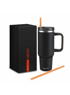 Milton 1180ml Vacuum Insulated Tumbler with Handle - Includes 2 Straws, Keeps Drinks Hot or Cold for 12 Hours, 18/8 Stainless Steel, Double-Walled Flask, Travel Mug for Car & Outdoors - Malmo  - Image 1