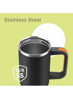 Milton 1180ml Vacuum Insulated Tumbler with Handle - Includes 2 Straws, Keeps Drinks Hot or Cold for 12 Hours, 18/8 Stainless Steel, Double-Walled Flask, Travel Mug for Car & Outdoors - Malmo  - Image 5