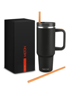 Milton 1180ml Vacuum Insulated Tumbler with Handle - Includes 2 Straws, Keeps Drinks Hot or Cold for 12 Hours, 18/8 Stainless Steel, Double-Walled Flask, Travel Mug for Car & Outdoors - Malmo  - Image 1