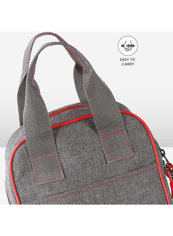 ميلتون طقم صندوق غداء مكون من 8 قطع مع حقيبة معزولة وأدوات مائدة - يتضمن 3 حاويات طعام داخلية من الفولاذ المقاوم للصدأ آمنة للاستخدام في الميكروويف (180 مل، 320 مل، 450 مل)، صندوق بلاستيكي 100 مل، زجاجة 750 مل، صندوق غداء مكتبي - سافور - Image 4