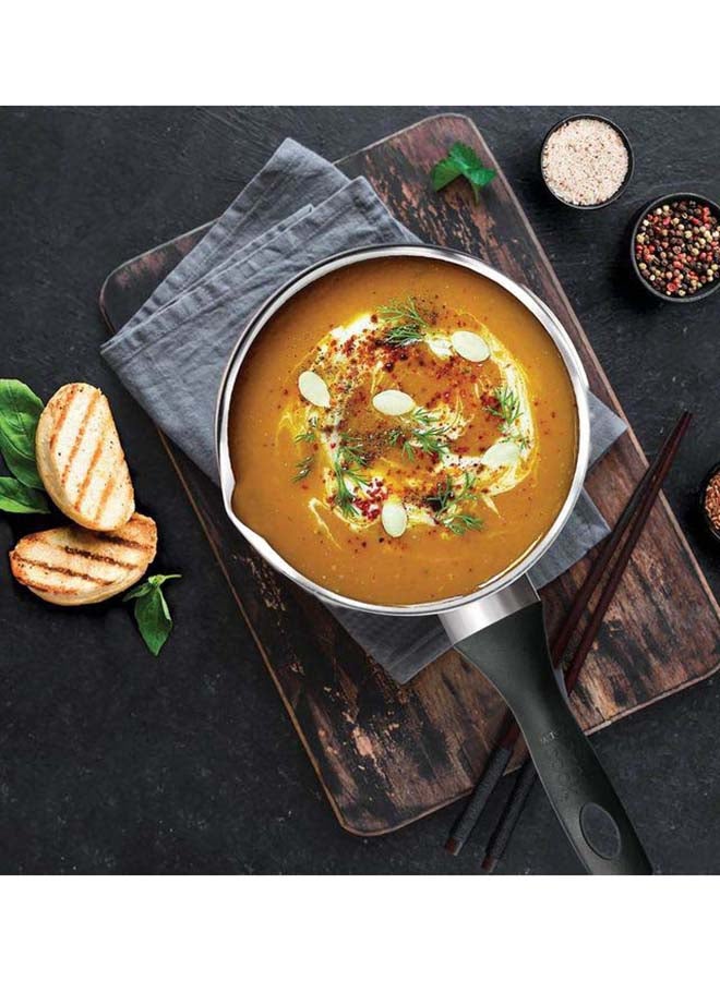 ميلتون قدر صوص/شاي من الفولاذ المقاوم للصدأ بقاعدة ساندويتش مع مقبض باكليت، 16 سم/1.6 لتر، فضي | آمن للاستخدام على الحث | آمن للاستخدام على اللهب | آمن للاستخدام على اللوحة الساخنة | آمن للغسالة الأطباق - Image 5