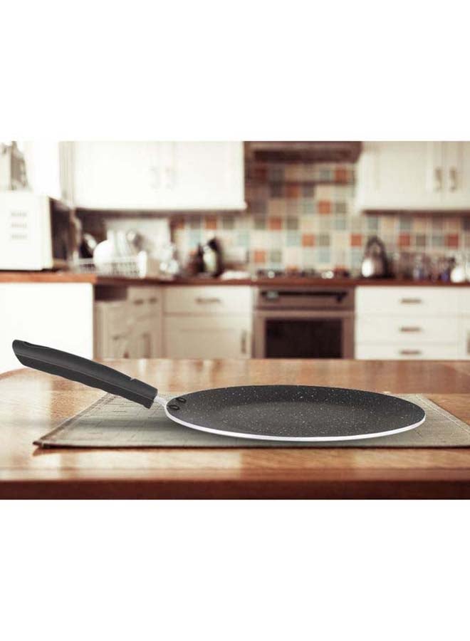 Milton 26 cm Granito Induction Non-Stick Concave Tawa, Lightweight Aluminium, Food Grade, Hot Plate & Dishwasher Safe Black - Image 2