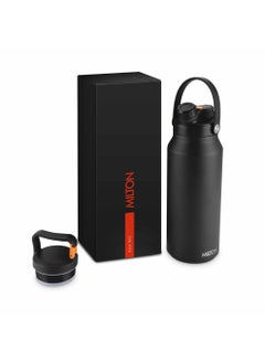 Milton 1180ml Vacuum Insulated Water Bottle with Straw Lid - 2 lids included, Keeps Drinks Hot and Cold, 18/8 Stainless Steel, Double-Walled Flask with Inner Copper Coating - Sports - Ultrasip  - Image 1
