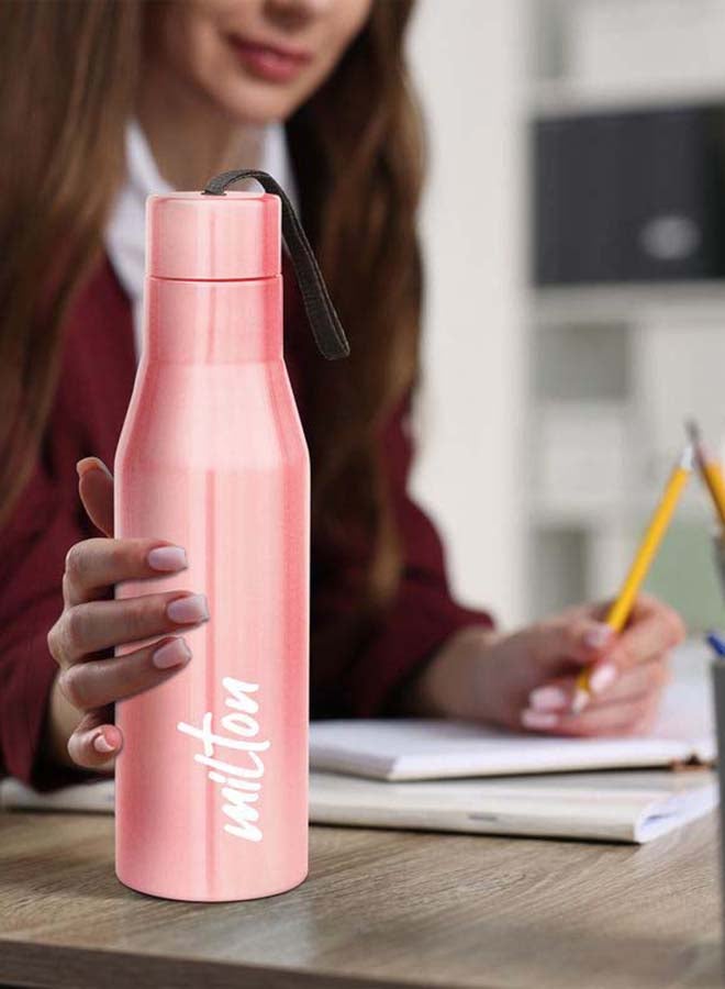 ميلتون زجاجة ماء من الفولاذ المقاوم للصدأ سعة 1000 مل، جدار واحد، خالية من BPA، مانعة للتسرب، خالية من الصدأ، سهلة الحمل، زجاجة ثلاجة وصالة رياضية للرجال والأطفال والمدرسة والسفر - سوبر - Image 4