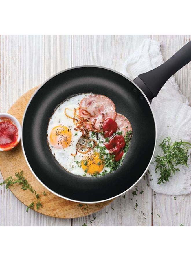 Milton 26 cm, 2.2 Litre Induction Fry Pan with Glass Lid - 3-Layer Non-Stick Cookware for Omelette, Eggs, and Fish Frying, Gas Compatible Cookware  Pearl Black 26 cm  - Image 5