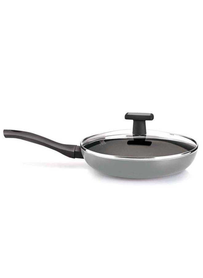 Milton 26 cm, 2.2 Litre Induction Fry Pan with Glass Lid - 3-Layer Non-Stick Cookware for Omelette, Eggs, and Fish Frying, Gas Compatible Cookware  Pearl Black 26 cm  - Image 2
