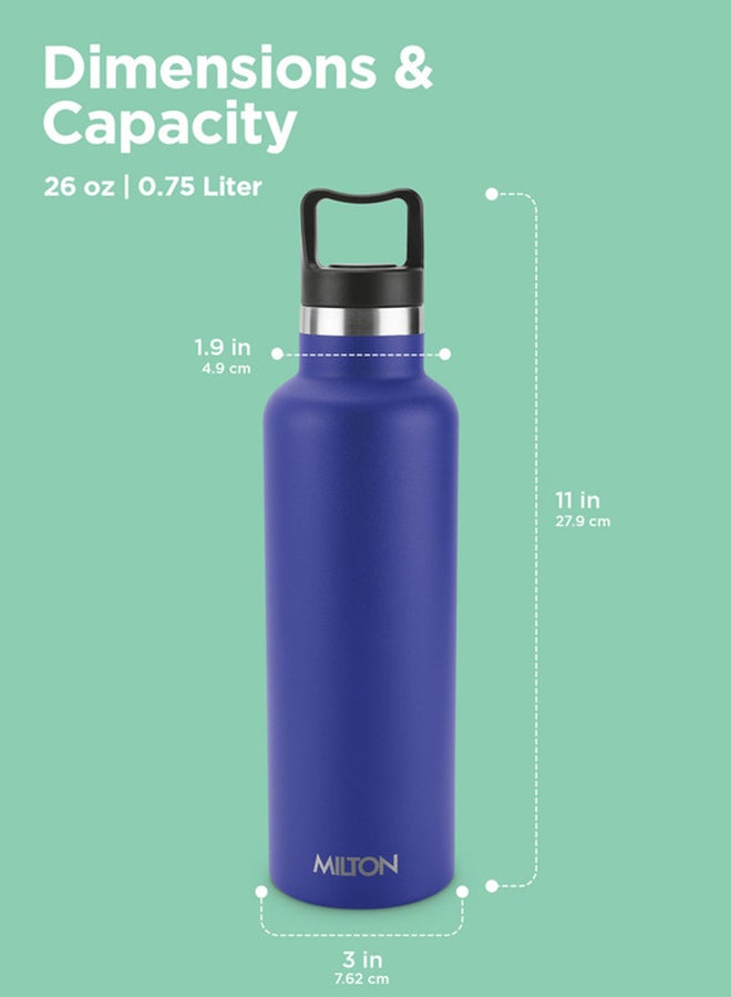 Milton - 750ml Vacuum Insulated Water Bottle, Keeps Drinks 12 hours Hot, 24 hours cold, 18/8 Stainless Steel, Double-Walled Thermos Flask with Inner Copper Coating for Sports, Gym, Office, Haruki - Image 1