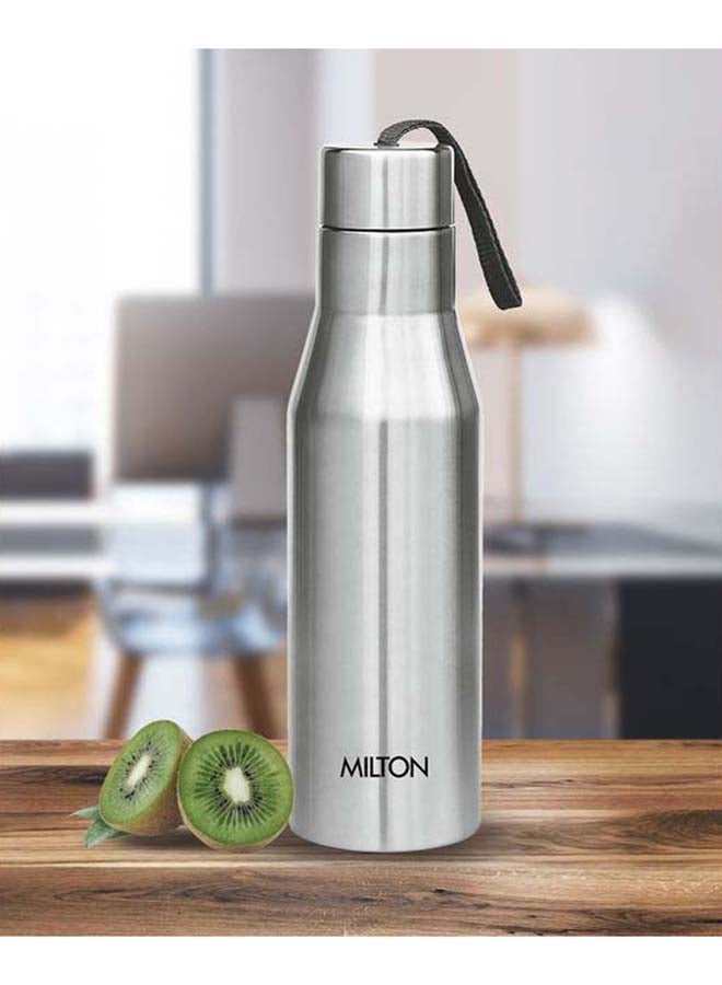 Milton - 1000ml Stainless Steel Water Bottle, Single-Walled, BPA-Free, Leak-Proof, Rust-Free,Easy to Carry, Easy-Grip Fridge & Gym Bottle for Men, Kids, School & Travel - Super Silver - Image 1