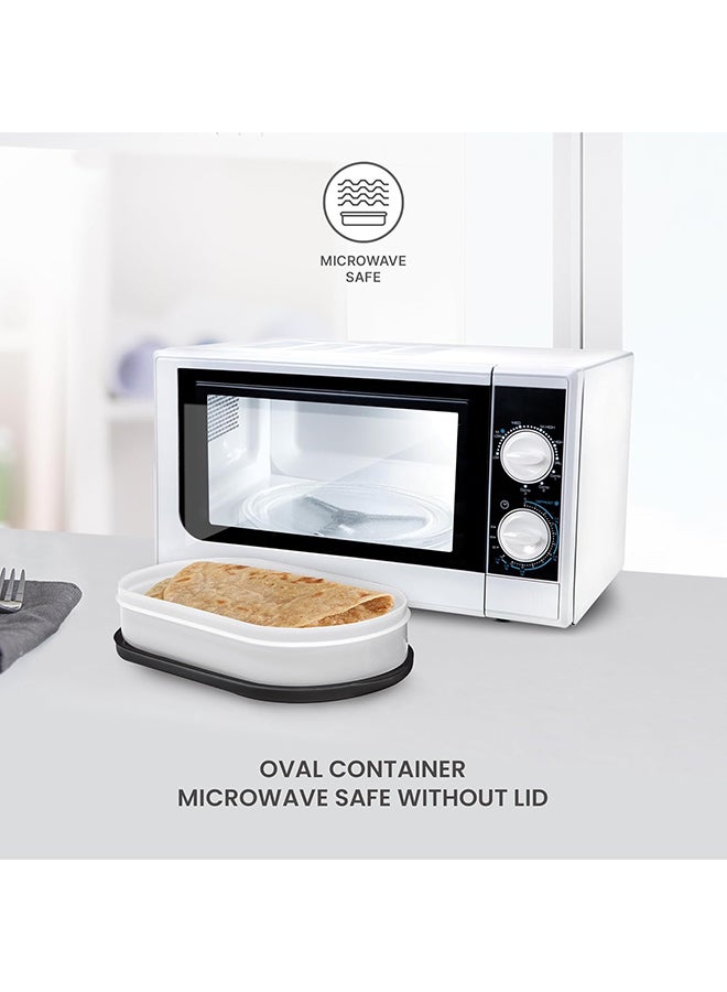 MILTON Executive Lunch Box 2 Inner Steel Round Containers 280ml Each and 1 Microwave Safe Oval Plastic Container, 450ml with Insulated Bag, Office Tiffin, Leakproof, Easy to Carry, Black Black - Image 4