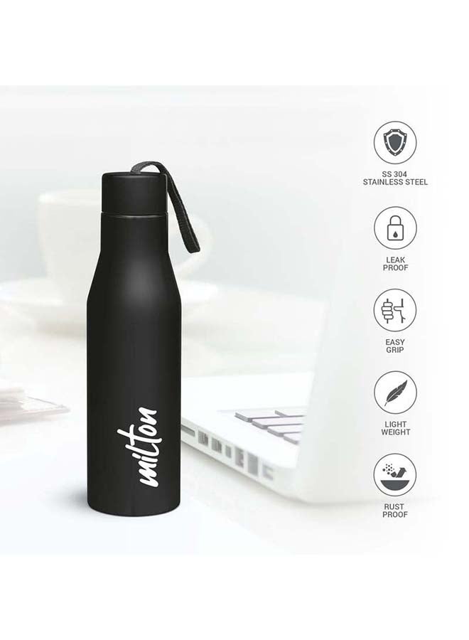 ميلتون زجاجة ماء من الفولاذ المقاوم للصدأ سعة 1000 مل، جدار واحد، خالية من BPA، مانعة للتسرب، مقاومة للصدأ، سهلة الحمل، زجاجة ثلاجة وصالة رياضية للرجال، الأطفال، المدرسة والسفر - سوبر - Image 2