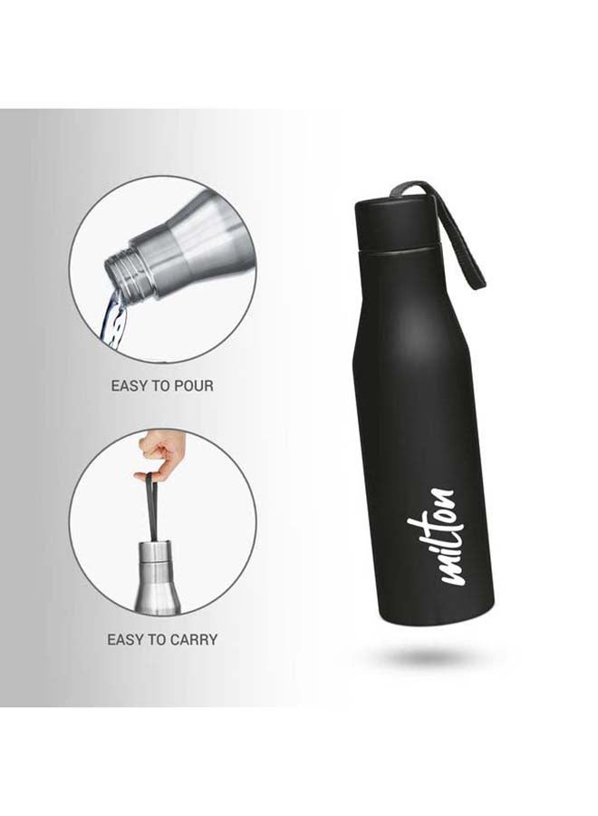ميلتون زجاجة ماء من الفولاذ المقاوم للصدأ سعة 1000 مل، جدار واحد، خالية من BPA، مانعة للتسرب، مقاومة للصدأ، سهلة الحمل، زجاجة ثلاجة وصالة رياضية للرجال، الأطفال، المدرسة والسفر - سوبر - Image 3